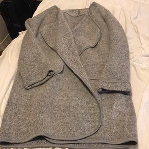 Grey long dress jacket